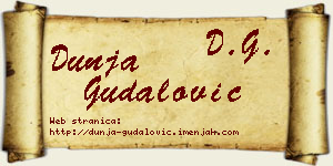 Dunja Gudalović vizit kartica